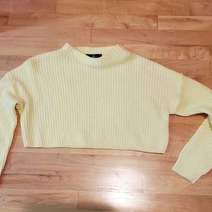 Misguided Yellow Crop Sweater